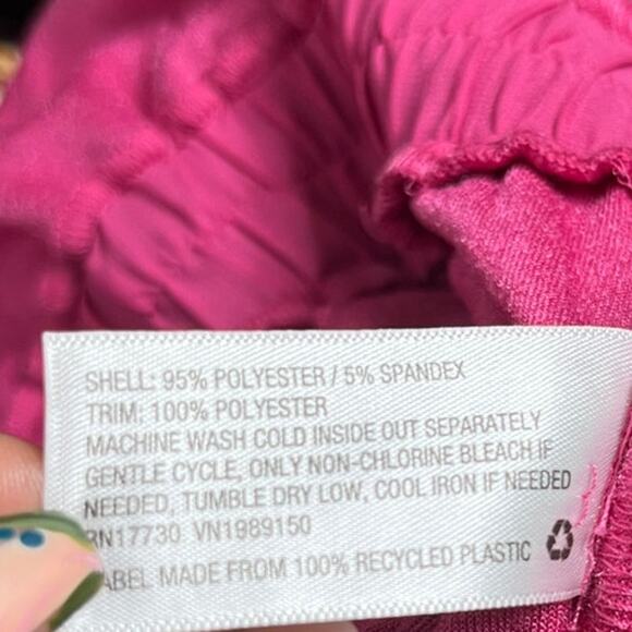 A New Day Pink Velet Jumpsuit with Bell Long Sleeve -Medium - Picture 8 of 9